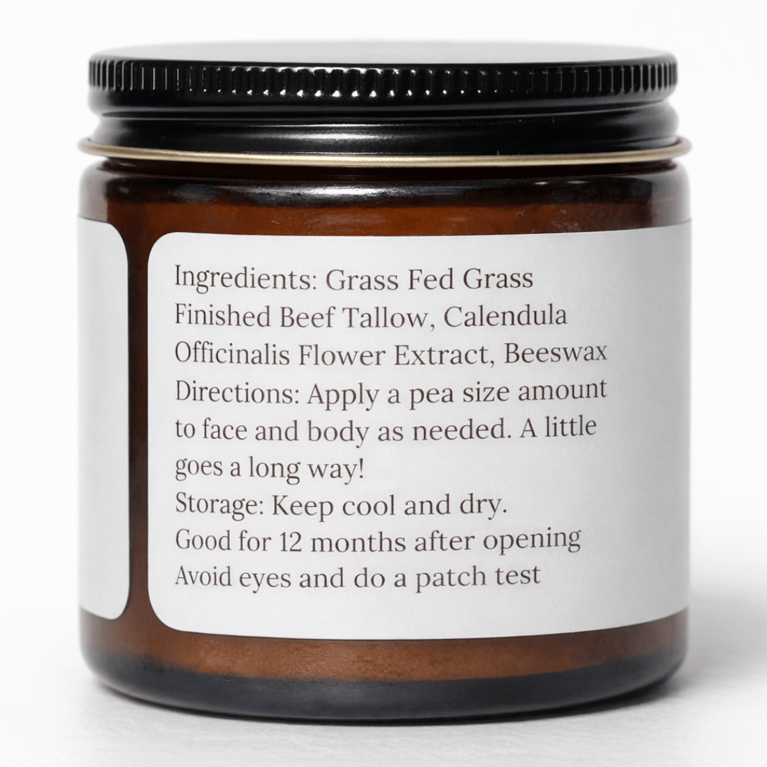 Unscented Beef Tallow Moisturizer 4 oz
