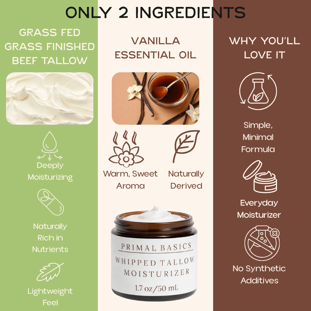 Whipped Vanilla Beef Tallow Moisturizer 1.7 oz