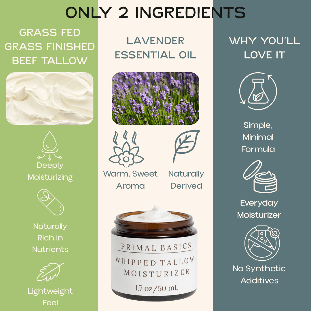 Whipped Lavender Beef Tallow Moisturizer 1.7 oz