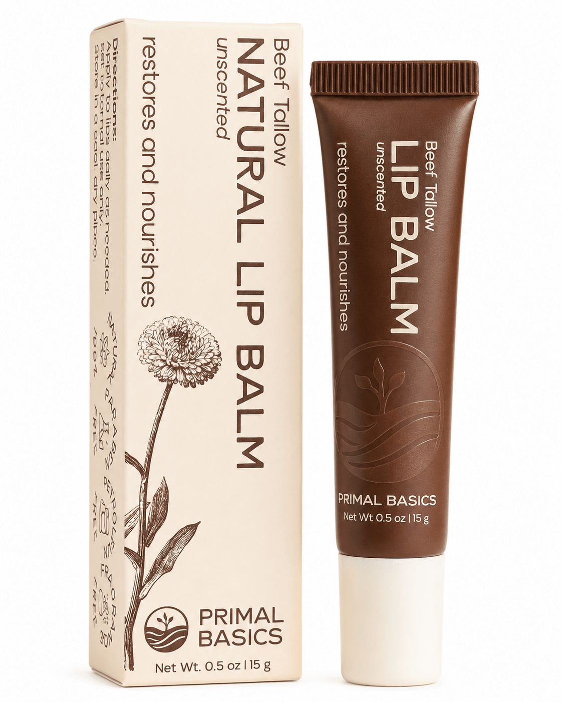 Grass Fed Beef Tallow Lip Balm 0.5 oz