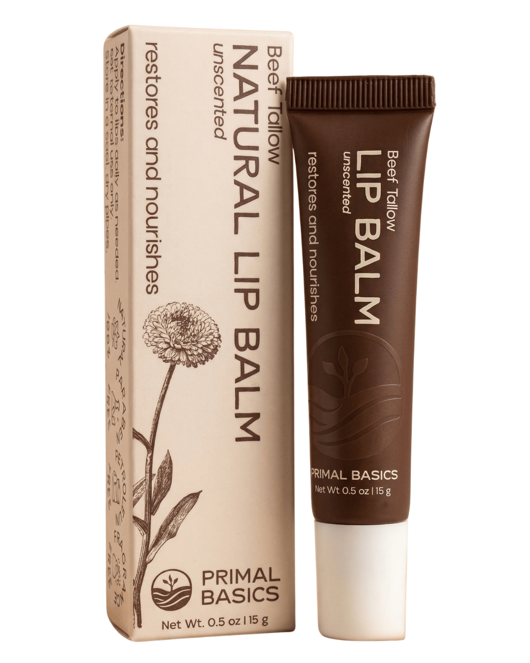 Grass Fed Beef Tallow Lip Balm 0.5 oz