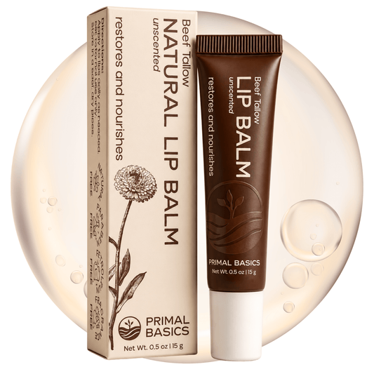 Grass Fed Beef Tallow Lip Balm 0.5 oz