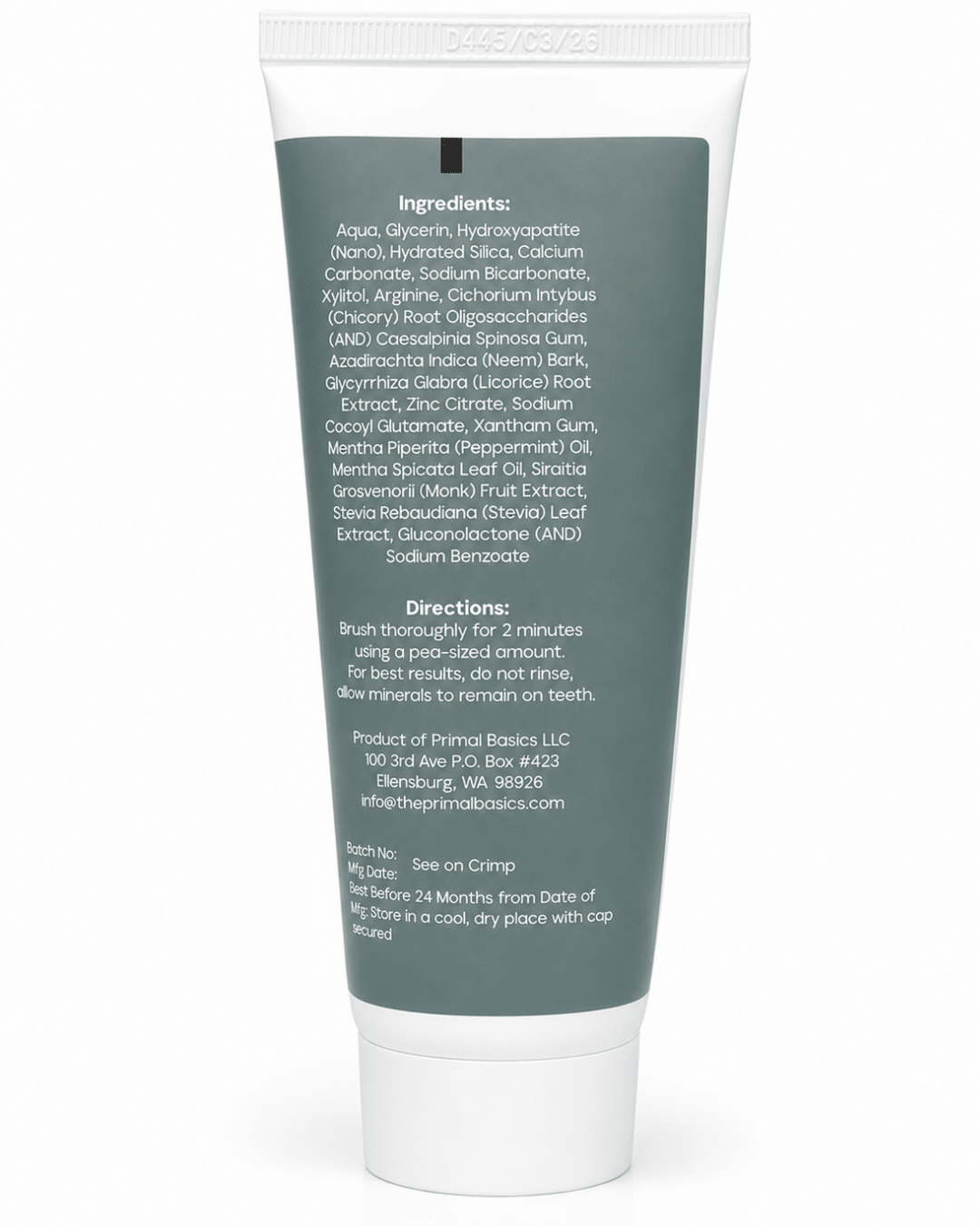 10% Nano Hydroxyapatite Remineralizing Toothpaste | Sweet Mint